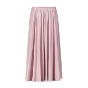 Uitlopende Katoenen Rok met Zakken Kiltie , Pink , Dames