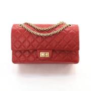 Pre-owned Leather chanel-bags Chanel Vintage , Red , Dames