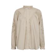 Stijlvolle Moonbeam Shirt Freequent , Beige , Dames