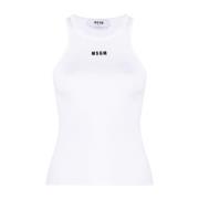 Witte TOP voor een stijlvolle uitstraling Msgm , White , Dames