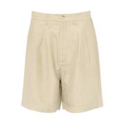 Korte Havermeel Linnen Blend Shorts Anine Bing , Brown , Dames