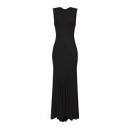 Zwarte Elegante Jurk Elisabetta Franchi , Black , Dames