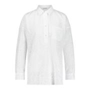 Unieke Textuur Blouse Caliban , White , Dames