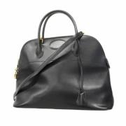 Pre-owned Leather handbags Hermès Vintage , Black , Dames