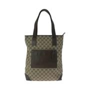 Pre-owned Canvas totes Gucci Vintage , Beige , Dames