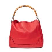 Pre-owned Leather handbags Gucci Vintage , Red , Dames