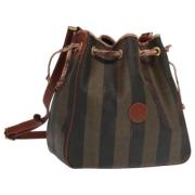 Pre-owned Canvas shoulder-bags Fendi Vintage , Black , Dames