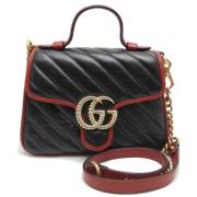 Pre-owned Leather handbags Gucci Vintage , Black , Dames