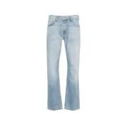 Blauwe Straight Jeans Ultiem Comfort Stijl 7 For All Mankind , Blue , ...