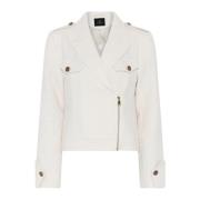 Elegante Snow White Blazer met klepzakken Bruuns Bazaar , White , Dame...