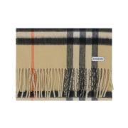 Iconische Check Cashmere Sjaal met Rafelranden Burberry , Multicolor ,...