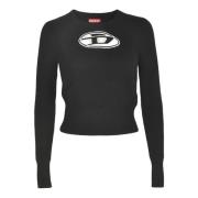 Stijlvolle Sweaters Collectie Diesel , Black , Dames