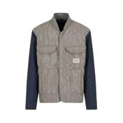 Gewatteerde Bomberjack Grijs Emporio Armani , Gray , Heren