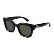 Minimalistische vierkante zonnebril Gucci , Black , Dames