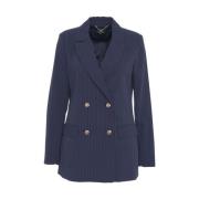 Blauwe Pinstripe Blazer Elegant Stijlvol Ontwerp Guess , Blue , Dames