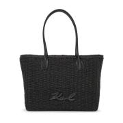 Essential Raffia TAS Karl Lagerfeld , Black , Dames