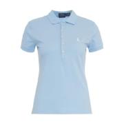 Blauw Poloshirt Klassiek Ontwerp Polo Ralph Lauren , Blue , Dames