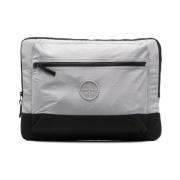 Stijlvolle Laptoptas met Borduursel Stone Island , Gray , Heren