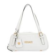 Nappa Leren Bowlen Tas Versace , White , Dames