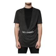 Zwarte Katoenen Crew Neck T-shirt Dolce & Gabbana , Black , Heren