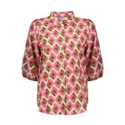 Roze Mint Blouse Geisha , Multicolor , Dames