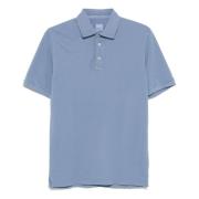 Klassieke Katoenen Poloshirt Fedeli , Blue , Heren