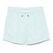 Polyester Zwemshorts met Elastische Riem Fedeli , Green , Heren