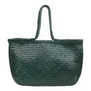 Stijlvolle Leren Tas Dragon Diffusion , Green , Dames