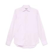 Roze Oxford Overhemd met knoopsluiting Canali , Pink , Heren