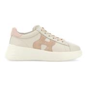 Iconische Rebel Dames Sneakers in Ivoor Hogan , Beige , Dames