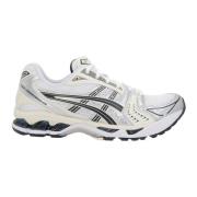 Witte en Zilveren Lage Sneakers Asics , Multicolor , Dames