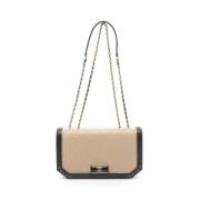 Pre-owned Leather crossbody-bags Chanel Vintage , Beige , Dames