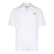 Witte Badstof Polo Shirt MC2 Saint Barth , White , Heren