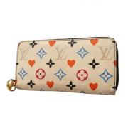 Pre-owned Canvas wallets Louis Vuitton Vintage , Beige , Dames