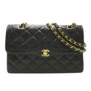 Pre-owned Leather chanel-bags Chanel Vintage , Black , Dames