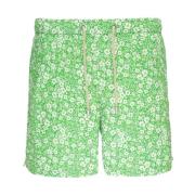 Bloemen zwemshorts met trekkoord MC2 Saint Barth , Green , Heren