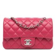 Pre-owned Leather chanel-bags Chanel Vintage , Pink , Dames