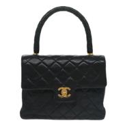 Pre-owned Leather chanel-bags Chanel Vintage , Black , Dames