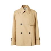 Waterdichte Katoenen Jas voor Vrouwen Weekend , Beige , Dames