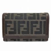 Pre-owned Canvas wallets Fendi Vintage , Gray , Dames