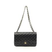 Pre-owned Leather shoulder-bags Chanel Vintage , Black , Dames