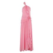 Ruffle Jurk voor Vrouwen Blumarine , Pink , Dames