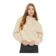 Logo Katoenen Hoodie Tommy Hilfiger , Beige , Dames