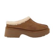 Casual Kameel Leren Klomp UGG , Brown , Dames