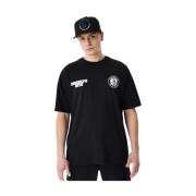 NBA Nets Grafisch T-shirt Zwart New Era , Black , Heren