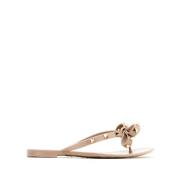 Poederroze Rockstud Teenslippers Valentino Garavani , Pink , Dames