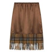 Lange Rok in Trendy Stijl Burberry , Brown , Dames