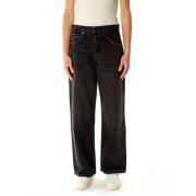 High-waisted Manon Jeans Anine Bing , Gray , Dames