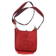 Pre-owned Leather shoulder-bags Hermès Vintage , Red , Dames