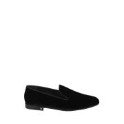 Fluwelen Slip-On Monogram Pantoffels Max Mara , Black , Dames